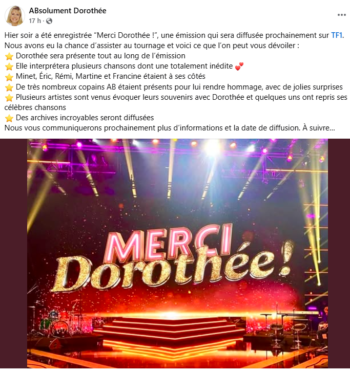 Merci Dorothée - Tournage