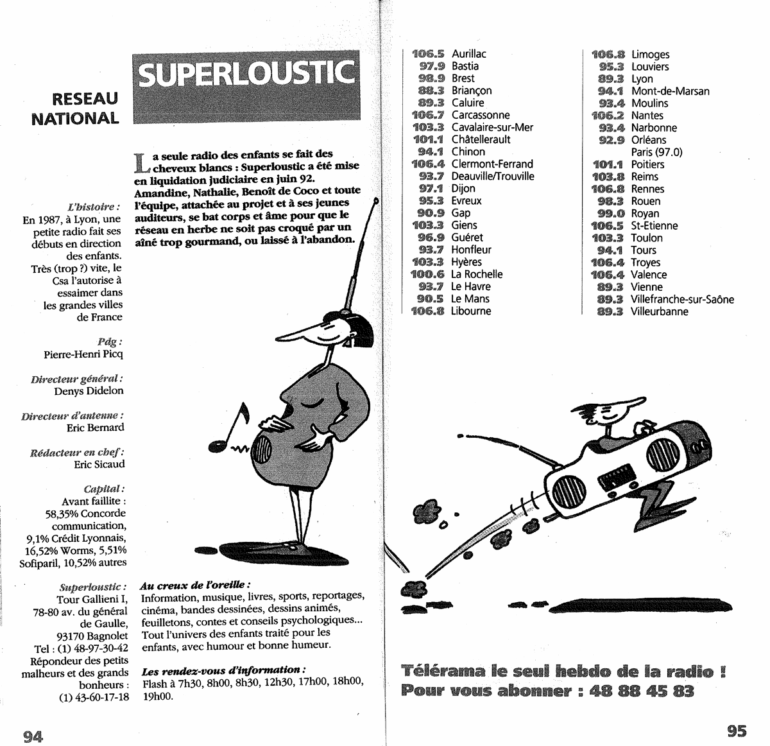 Guide Télérama de la radio - 1992