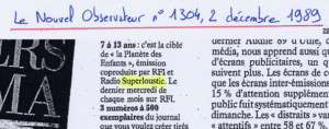 Le Nouvel Observateur - 2 décembre 1989